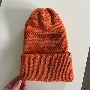 Handmade Orange Knit Beanie